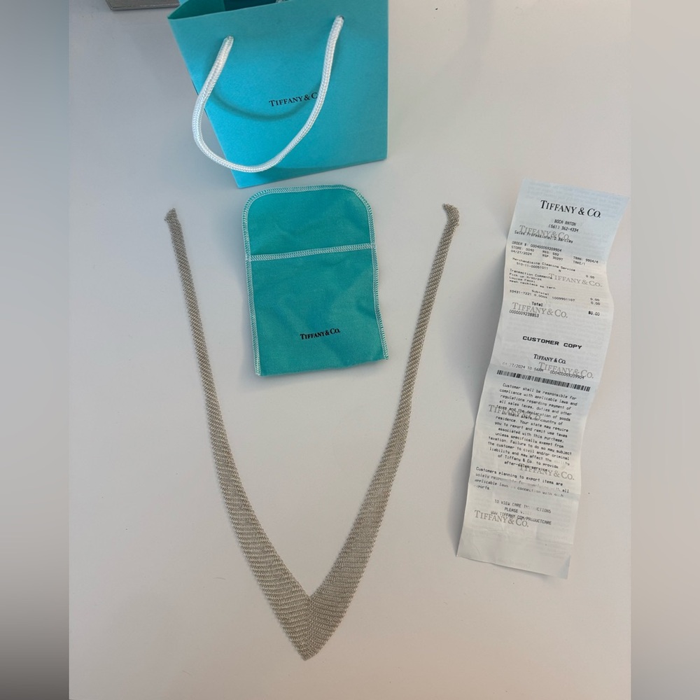 Tiffany Elsa Peretti Mesh Bib Necklace (26.5 inches) excellent condition